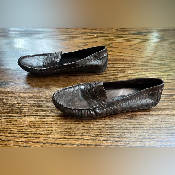 VANELi Alika Women's Slip On shoes/ loafers size 8 crock printed leather - Picture 2 of 8